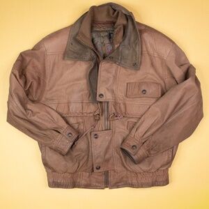 Vintage Adventure Bound Brown Leather Thinsulate Jacket Style M1815 Men's Size L